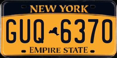 NY license plate GUQ6370