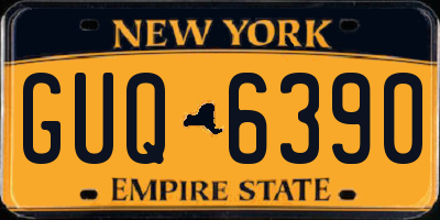 NY license plate GUQ6390