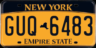 NY license plate GUQ6483