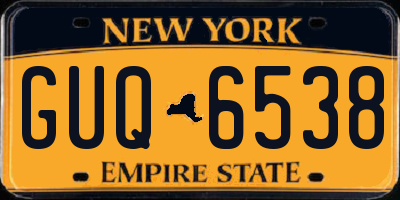 NY license plate GUQ6538