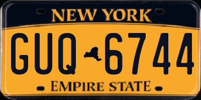 NY license plate GUQ6744