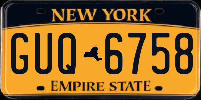 NY license plate GUQ6758