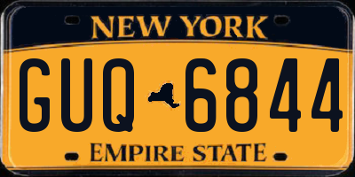 NY license plate GUQ6844