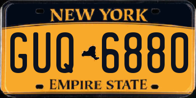 NY license plate GUQ6880