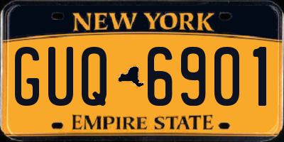 NY license plate GUQ6901