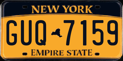 NY license plate GUQ7159