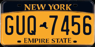 NY license plate GUQ7456