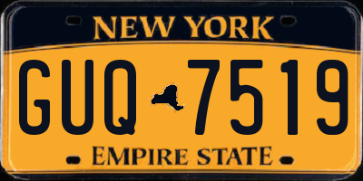 NY license plate GUQ7519