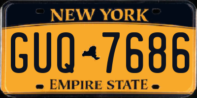 NY license plate GUQ7686