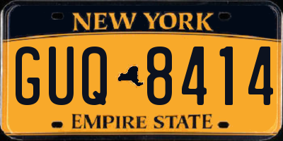 NY license plate GUQ8414