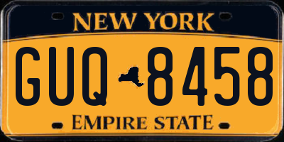 NY license plate GUQ8458