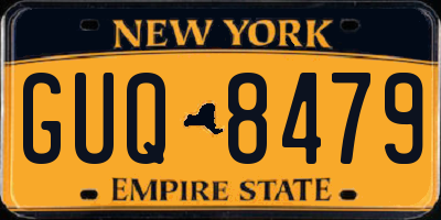 NY license plate GUQ8479