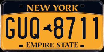 NY license plate GUQ8711