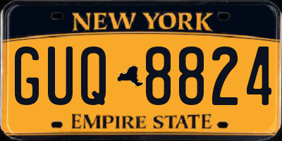 NY license plate GUQ8824