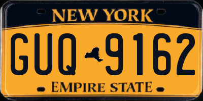 NY license plate GUQ9162