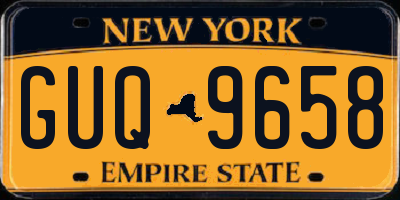 NY license plate GUQ9658