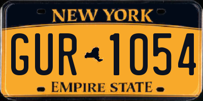 NY license plate GUR1054