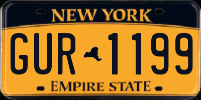 NY license plate GUR1199