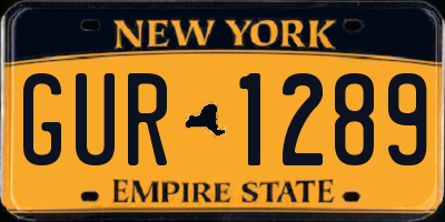 NY license plate GUR1289