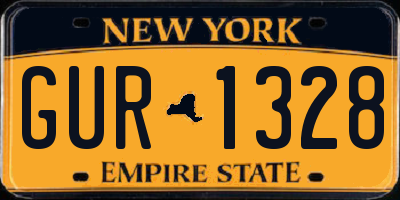 NY license plate GUR1328