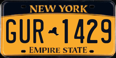 NY license plate GUR1429