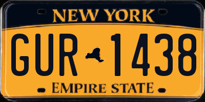 NY license plate GUR1438