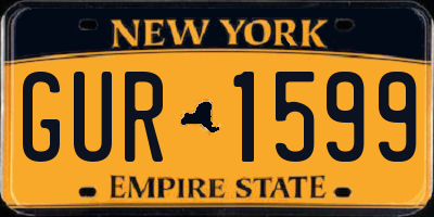 NY license plate GUR1599