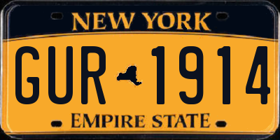 NY license plate GUR1914
