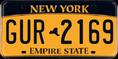 NY license plate GUR2169