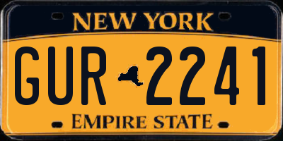 NY license plate GUR2241