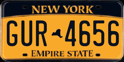 NY license plate GUR4656