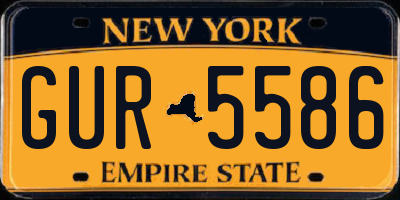 NY license plate GUR5586