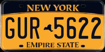 NY license plate GUR5622