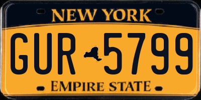 NY license plate GUR5799