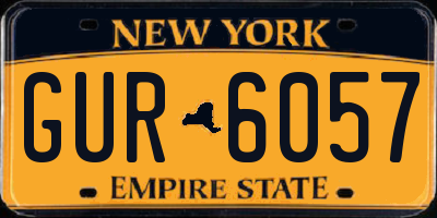 NY license plate GUR6057