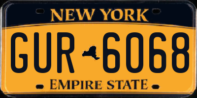 NY license plate GUR6068