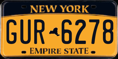 NY license plate GUR6278