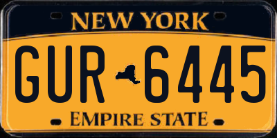 NY license plate GUR6445