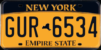 NY license plate GUR6534