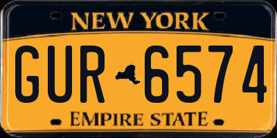 NY license plate GUR6574