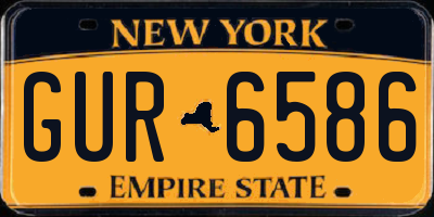 NY license plate GUR6586