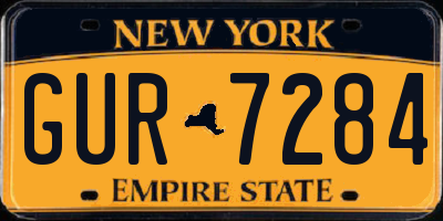 NY license plate GUR7284
