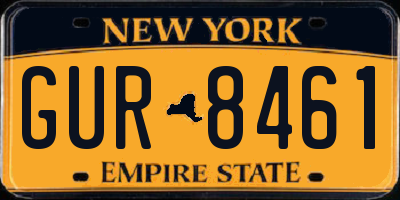 NY license plate GUR8461