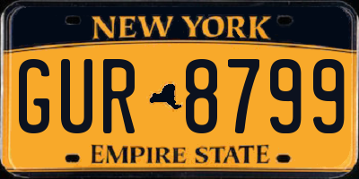 NY license plate GUR8799