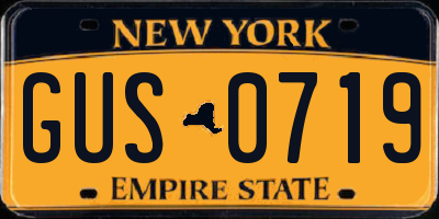 NY license plate GUS0719