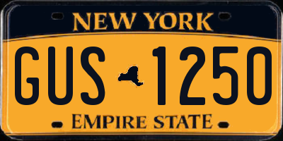 NY license plate GUS1250