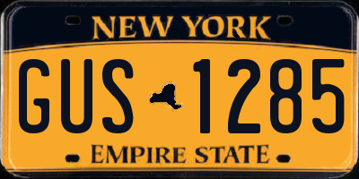 NY license plate GUS1285