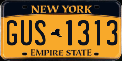 NY license plate GUS1313