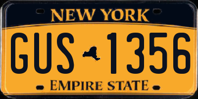 NY license plate GUS1356