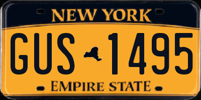 NY license plate GUS1495